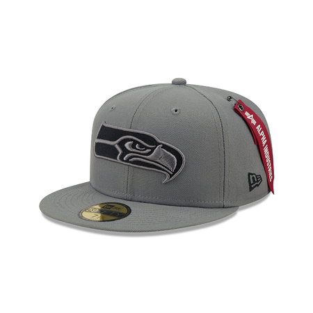Alpha Industries X Seattle Seahawks Gray 59FIFTY Fitted Hat