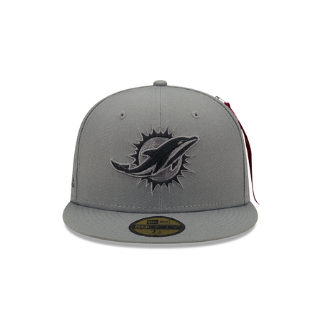Alpha Industries X Miami Dolphins Gray 59FIFTY Fitted Hat