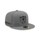 Alpha Industries X Las Vegas Raiders Gray 59FIFTY Fitted Hat