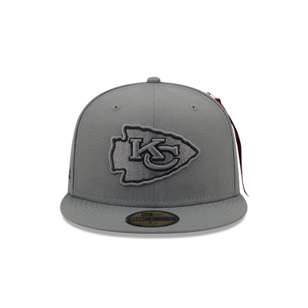 Alpha Industries X Kansas City Chiefs Gray 59FIFTY Fitted Hat