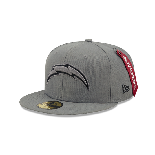 Alpha Industries X Los Angeles Chargers Gray 59FIFTY Fitted Hat - New Era Cap