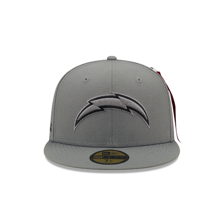 Alpha Industries X Los Angeles Chargers Gray 59FIFTY Fitted Hat