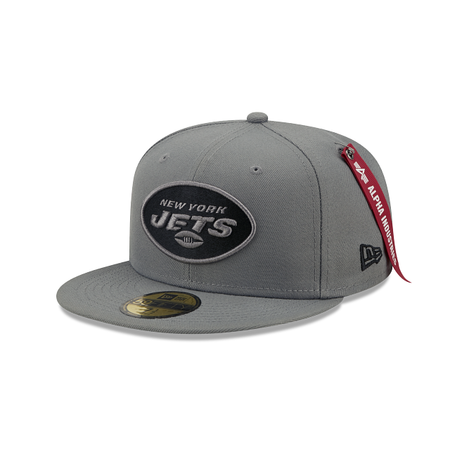 Alpha Industries X New York Jets Gray 59FIFTY Fitted Hat