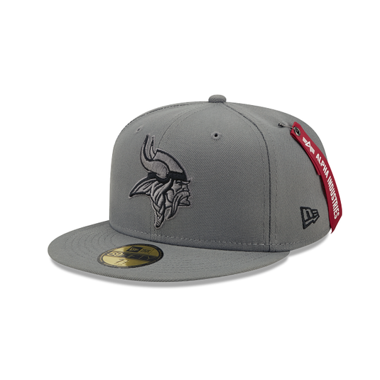 Alpha Industries X Minnesota Vikings Gray 59FIFTY Fitted Hat - New Era Cap