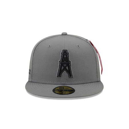 Alpha Industries X Oilers Gray 59FIFTY Fitted Hat