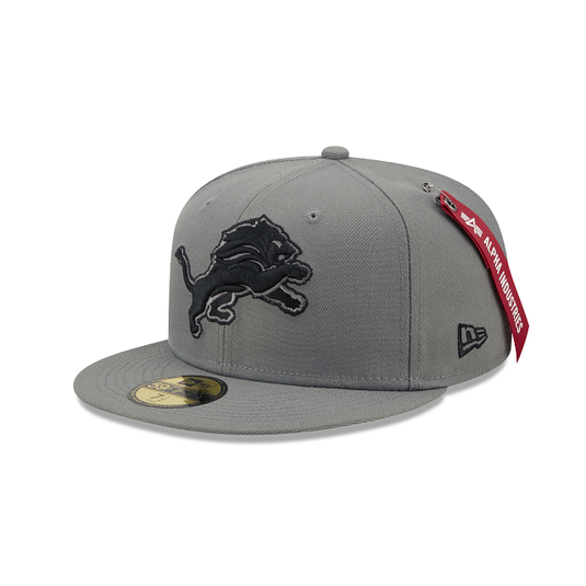 Alpha Industries X Detroit Lions Gray 59FIFTY Fitted Hat - New Era Cap