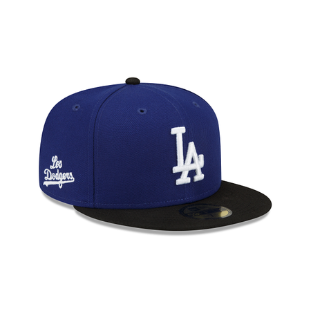 LA Los Angeles with Halo Black and White Cap 5 Panel High Crown Trucker Hat