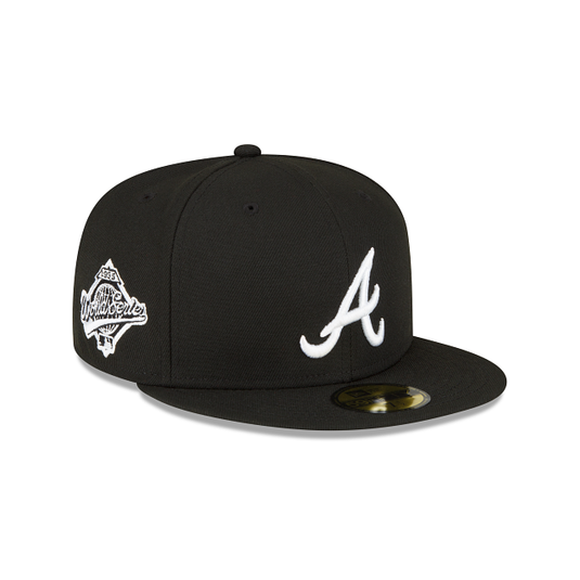 Atlanta Braves Sidepatch Black 59FIFTY Fitted Hat - New Era Cap