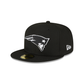 New England Patriots Sidepatch Black 59FIFTY Fitted Hat