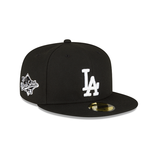 Los Angeles Dodgers Sidepatch Black 59FIFTY Fitted Hat - New Era Cap
