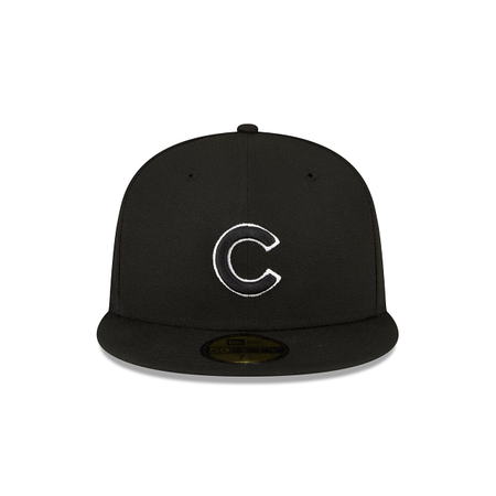 Chicago Cubs Sidepatch Black 59FIFTY Fitted Hat
