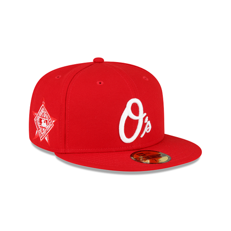 Baltimore Orioles Sidepatch Red 59FIFTY Fitted Hat
