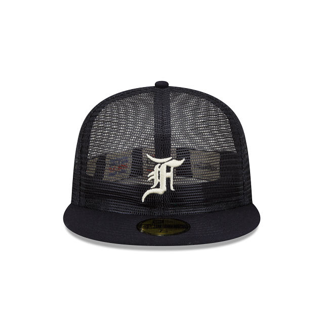 Fear of God Essential Full Mesh Blue 59FIFTY Fitted Hat – New Era Cap