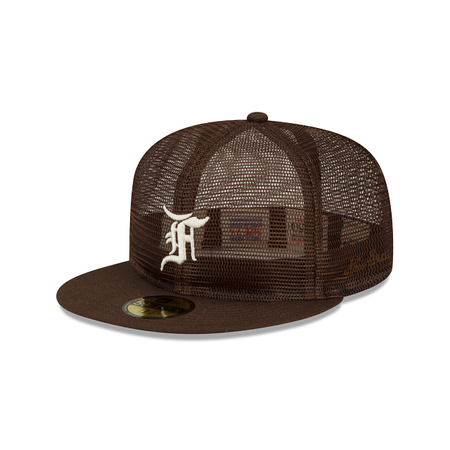 Fear of God Essential Full Mesh Brown 59FIFTY Fitted Hat
