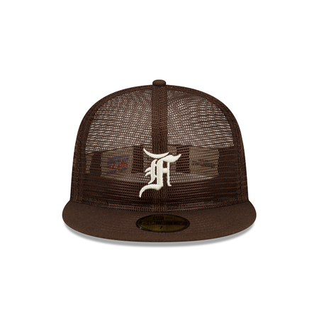 Fear of God Essential Full Mesh Brown 59FIFTY Fitted Hat
