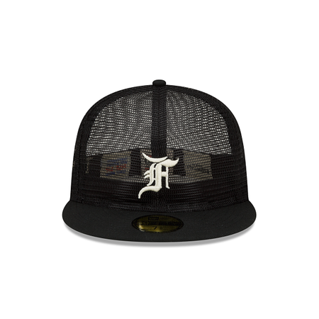 Fear of God Essential Full Mesh Black 59FIFTY Fitted Hat