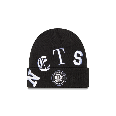 Brooklyn Nets Blackletter Knit Hat
