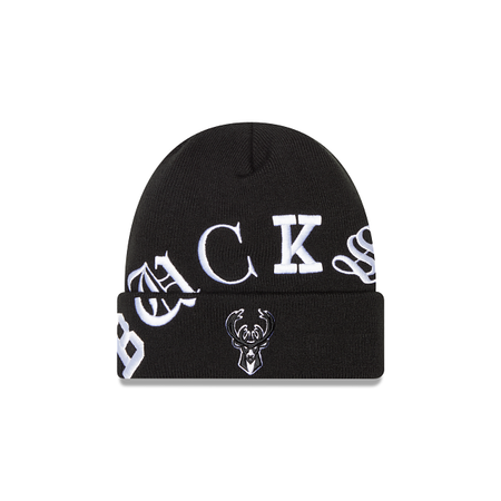 Milwaukee Bucks Blackletter Knit Hat