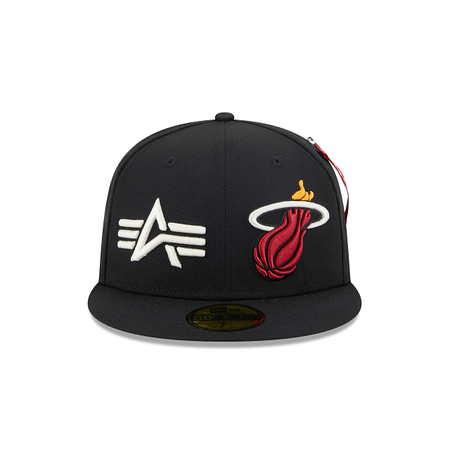 Alpha Industries X Miami Heat Dual Logo 59FIFTY Fitted Hat