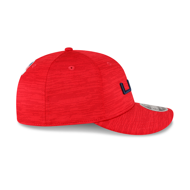 2023 Ryder Cup Team USA New Era Red Snapback Low 9FIFTY – Cap Hat Profile