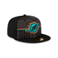 Miami Dolphins 2023 Training Black 59FIFTY Fitted Hat