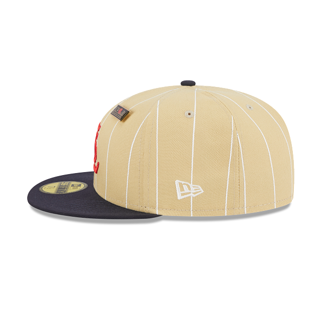 St Louis Cardinals Pinstripe Navy 30th Anniversary New Era 59FIFTY Fitted Pinstripe | Navy / Cerulean Blue | Midnight Navy | Snow White | Ombre Gold /