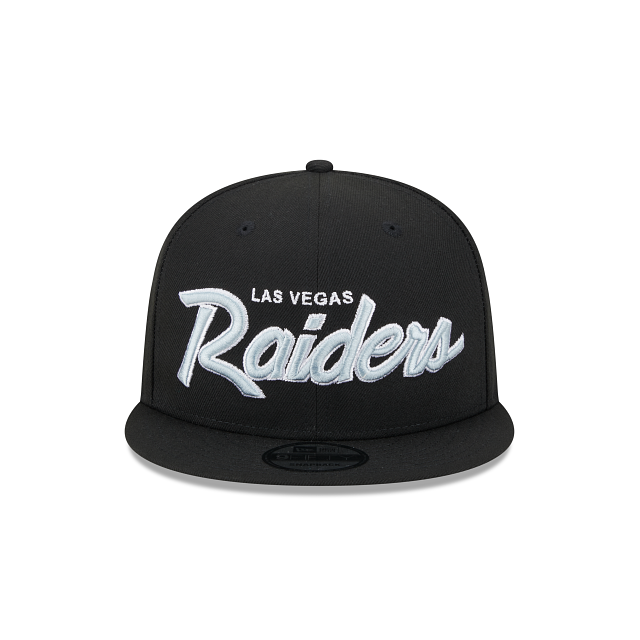 Men's New Era Black Las Vegas Raiders Main Script 9FIFTY Snapback Hat