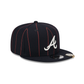 Atlanta Braves Pinstripe Visor Clip 9FIFTY Snapback Hat