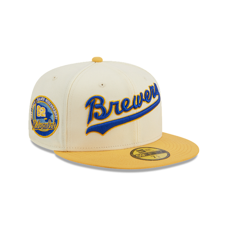 Milwaukee Brewers Cooperstown Chrome 59FIFTY Fitted Hat