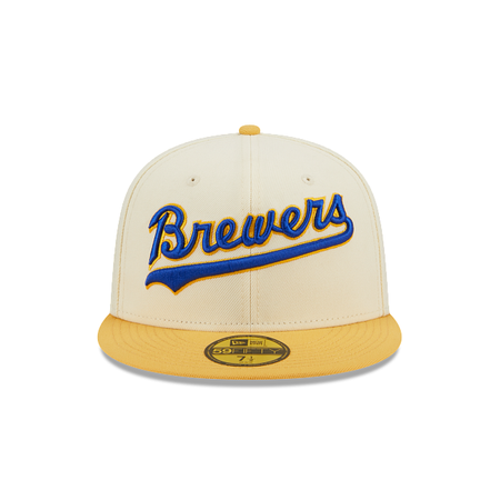 Milwaukee Brewers Cooperstown Chrome 59FIFTY Fitted Hat