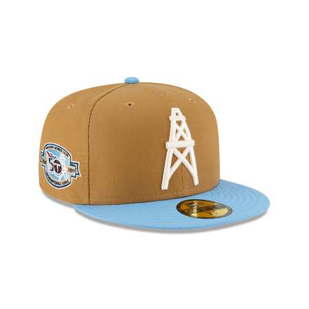 Oilers Ivory Wheat 59FIFTY Fitted Hat