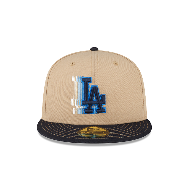 Just Caps Beige Camel Los Angeles Dodgers 59FIFTY Fitted Hat