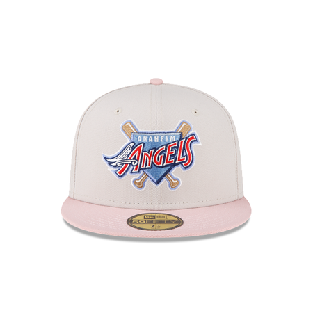 Just Caps Stone Pink Los Angeles Angels 59FIFTY Fitted Hat