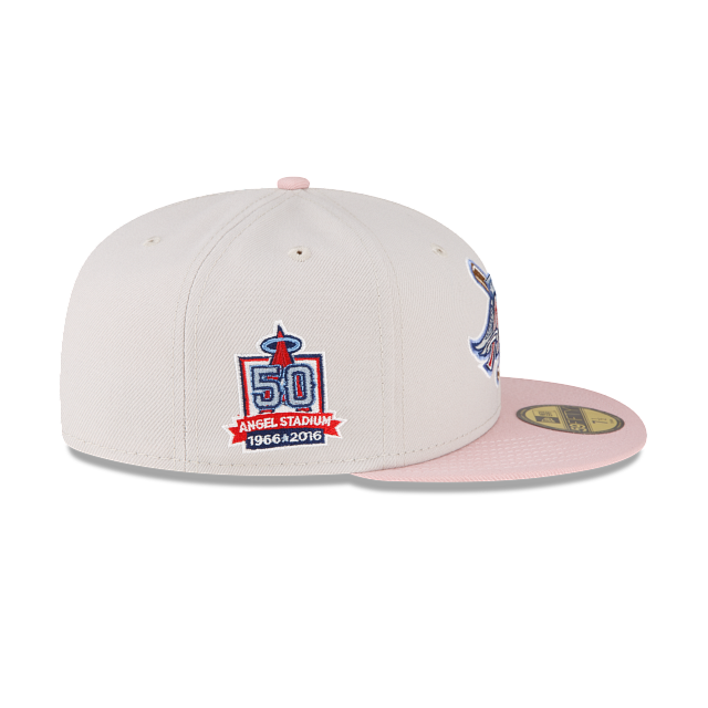 Just Caps Stone Pink Los Angeles Angels FIFTY Fitted
