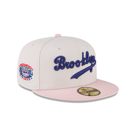 Just Caps Stone Pink Brooklyn Dodgers 59FIFTY Fitted Hat