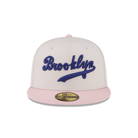 Just Caps Stone Pink Brooklyn Dodgers 59FIFTY Fitted Hat