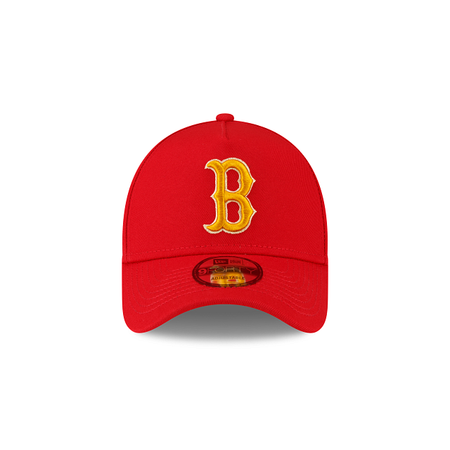 Boston Red Sox Gold Logo 9FORTY A-Frame Snapback Hat
