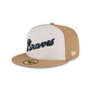 Just Caps Khaki Atlanta Braves 59FIFTY Fitted Hat