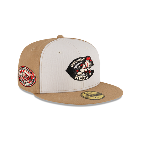 Just Caps Khaki Cincinnati Reds 59FIFTY Fitted Hat