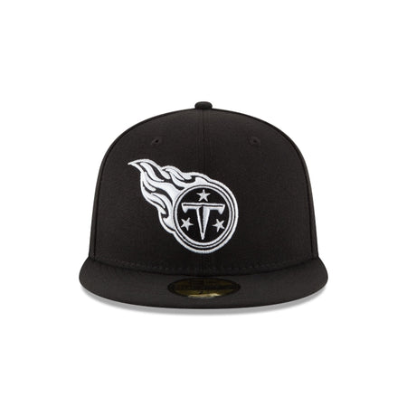 Tenesse Titans Black & White 59FIFTY Fitted Hat