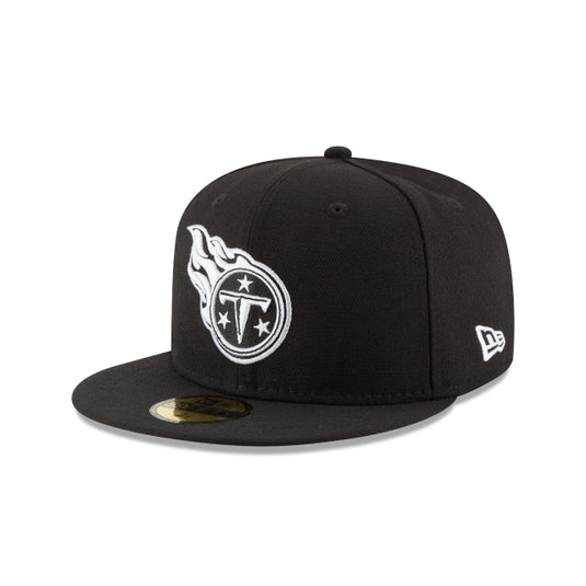 Tennessee Titans Black & White 59FIFTY Fitted Hat - New Era Cap