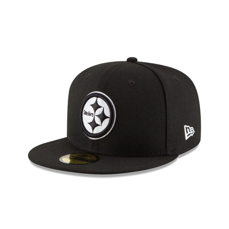 Pittsburgh Steelers Black & White 59FIFTY Fitted Hat