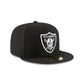 Las Vegas Raiders Black & White 59FIFTY Fitted Hat