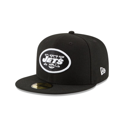 New York Jets Black & White 59FIFTY Fitted Hat