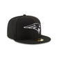 New England Patriots Black & White 59FIFTY Fitted Hat