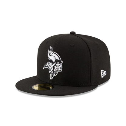 Minnesota Vikings Black & White 59FIFTY Fitted Hat