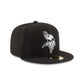 Minnesota Vikings Black & White 59FIFTY Fitted Hat