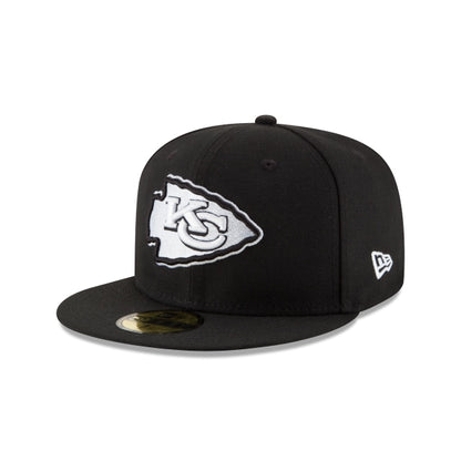Kansas City Chiefs Black & White 59FIFTY Fitted