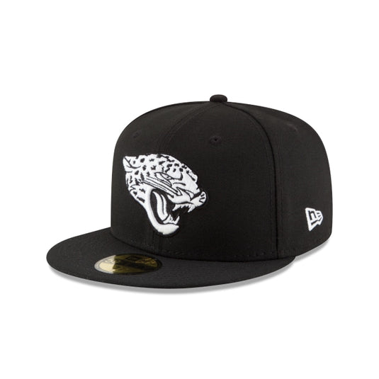 Jacksonville Jaguars Black & White 59FIFTY Fitted Hat - New Era Cap