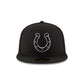Indianapolis Colts Black & White 59FIFTY Fitted Hat